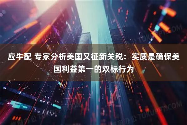 应牛配 专家分析美国又征新关税:实质是确保美国利益第一的双标行为