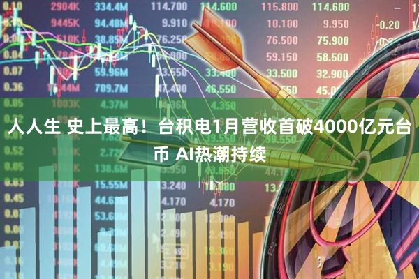 人人生 史上最高！台积电1月营收首破4000亿元台币 AI热潮持续