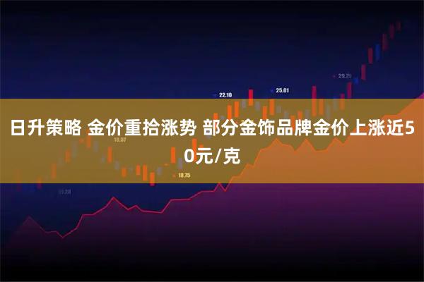日升策略 金价重拾涨势 部分金饰品牌金价上涨近50元/克