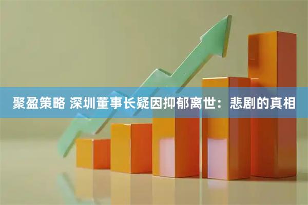 聚盈策略 深圳董事长疑因抑郁离世：悲剧的真相